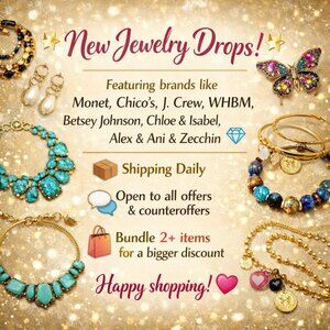 ✨ New Jewelry Drops! ✨ Featuring brands like Monet, Chico’s, J. Crew, WHBM, Bets